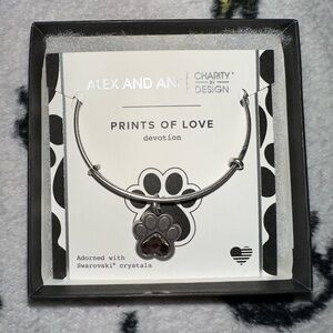 Alex and Ani Silver Bracelet - 'Prints of Love' - Brand New w/ Tags, Orig. Box!!